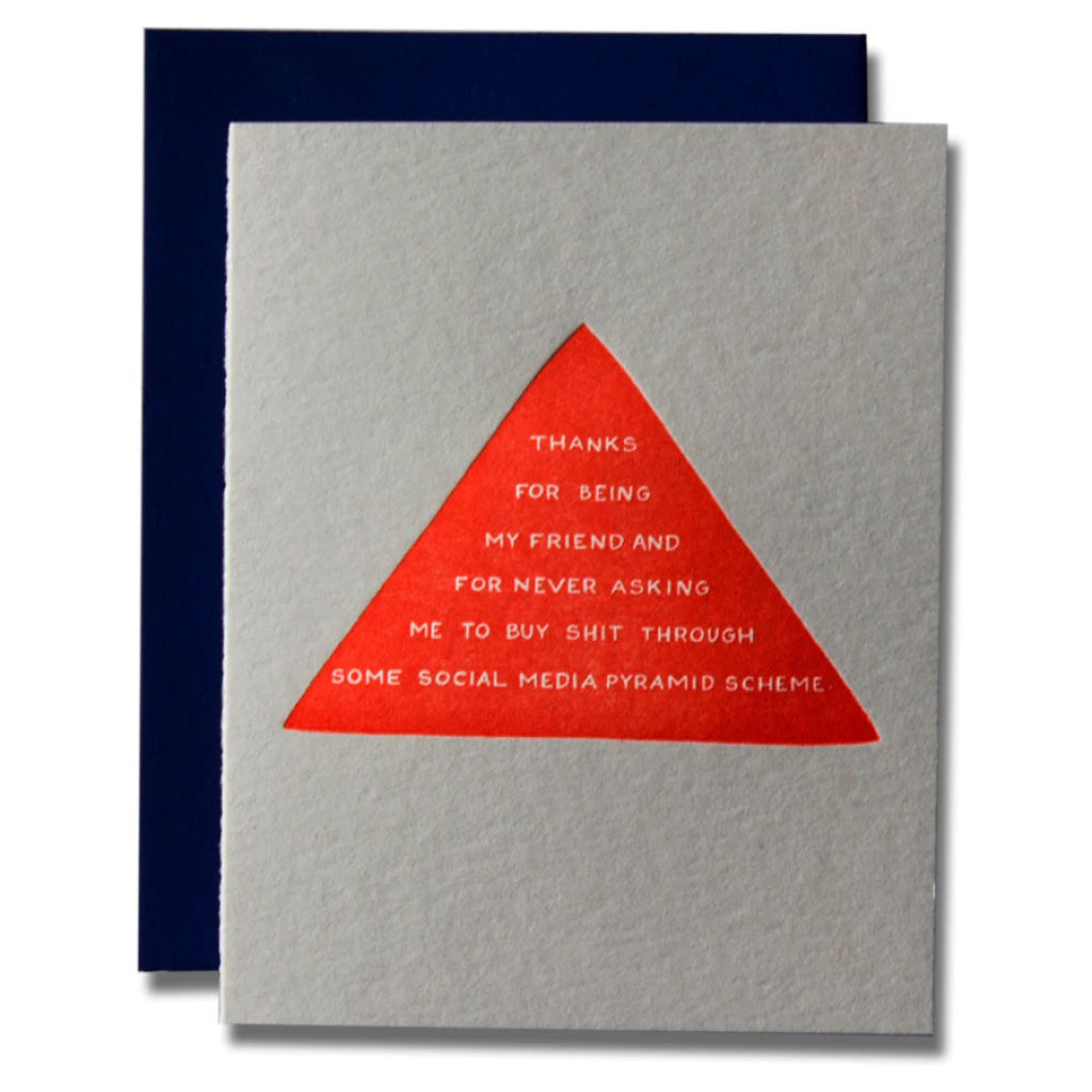 Pyramid Scheme Card.
