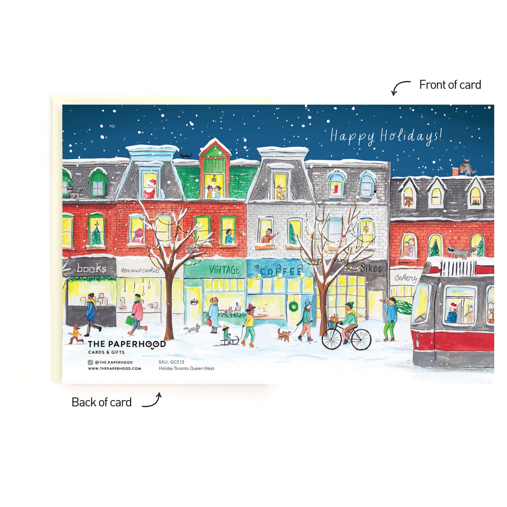 Queen Street Holiday Boxed Notecards Back