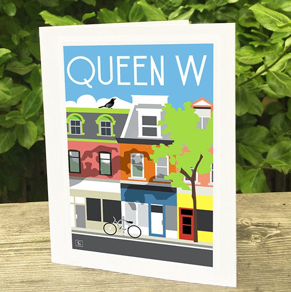 Queen West Bike Toronto Greeting Card