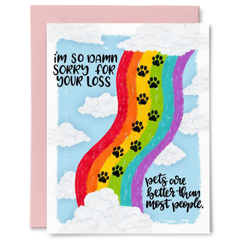Rainbow Bridge Pet Sympathy Card.