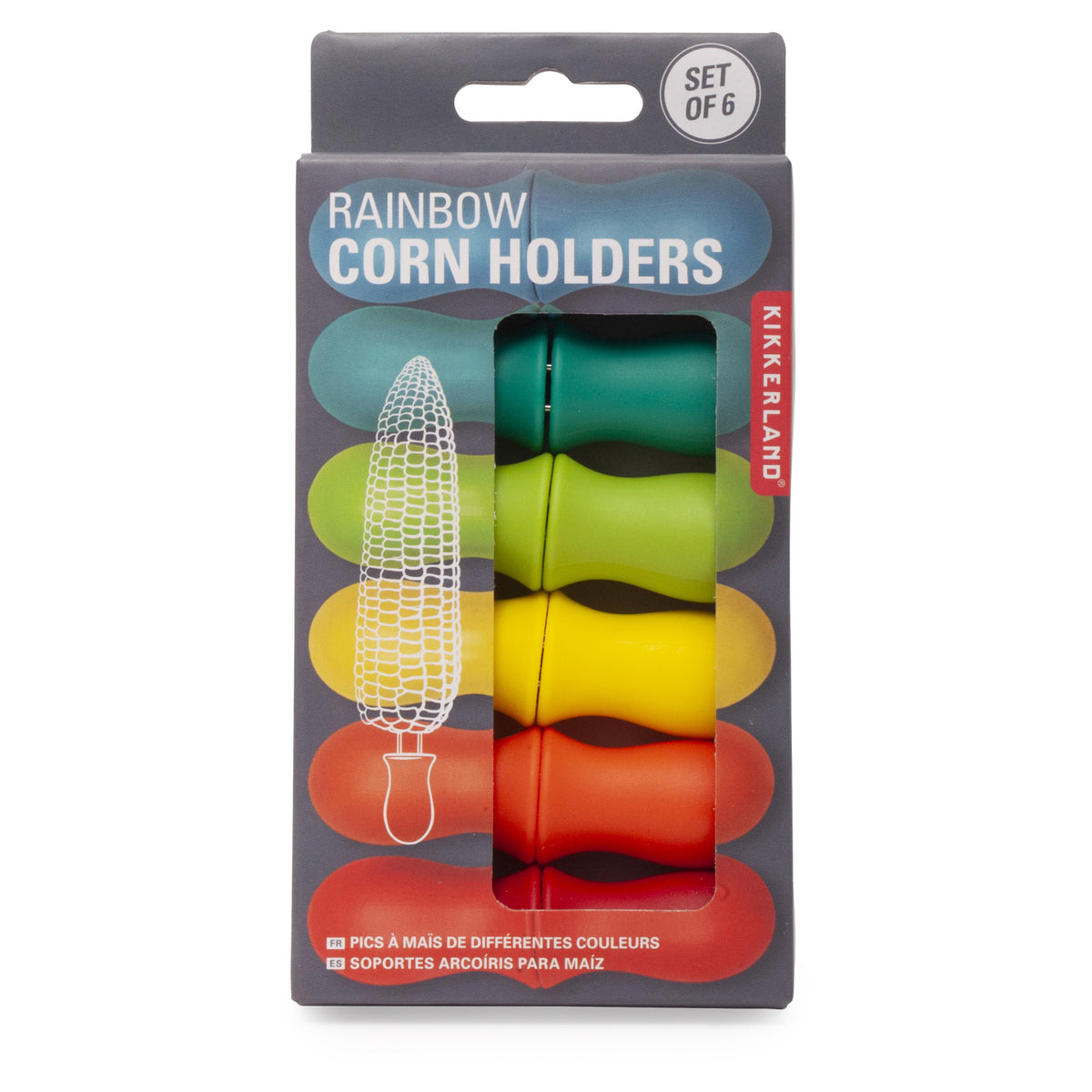 Rainbow Corn Holders Kikkerland Outer Layer