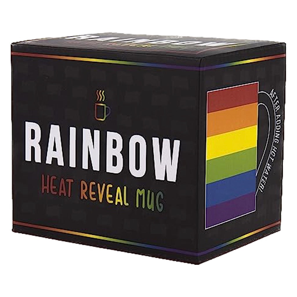 Rainbow Heat Change Mug packaging.