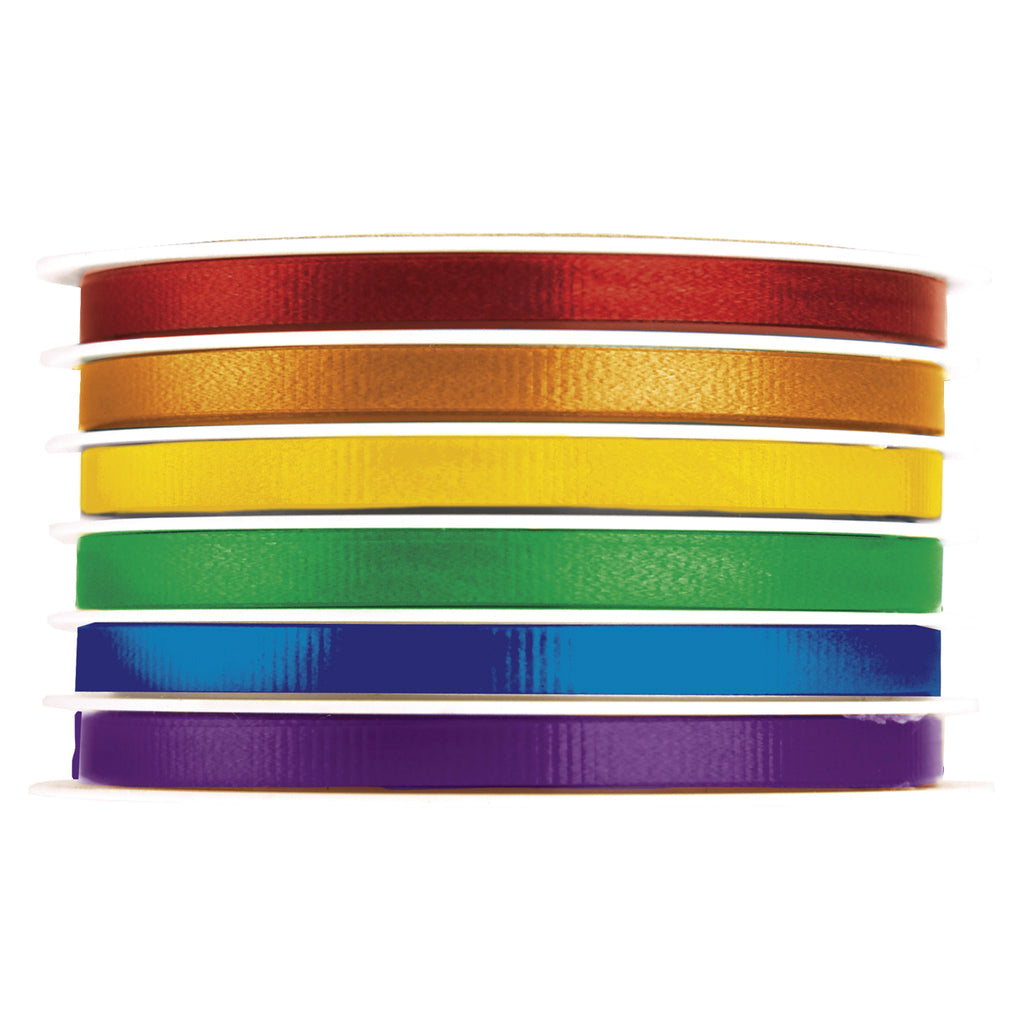 Rainbow Multichannel Curling Ribbon.