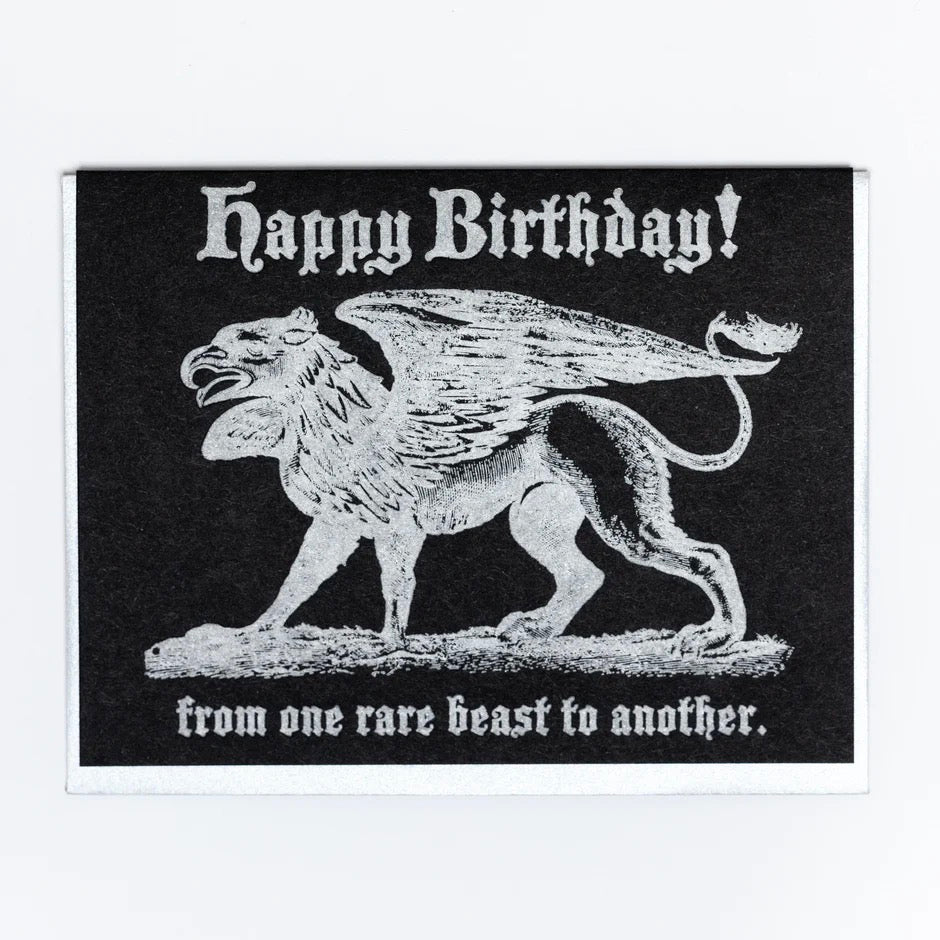Rare Beast Birthday Card.