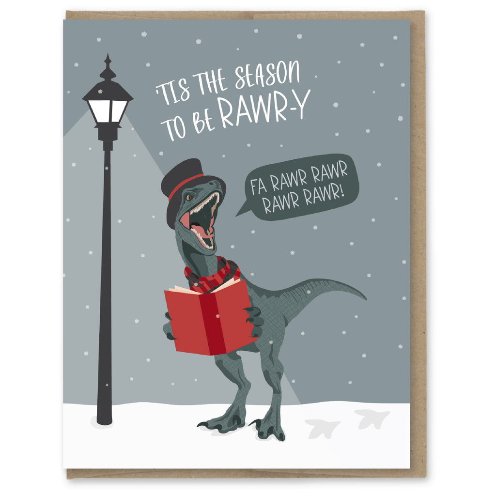 RAWR-Y Raptor Holiday Card.