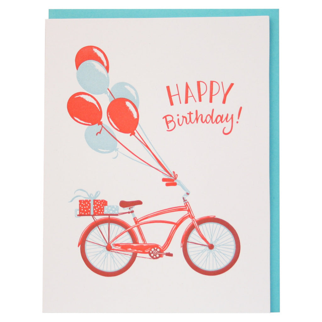 Red Bike Birthday Card