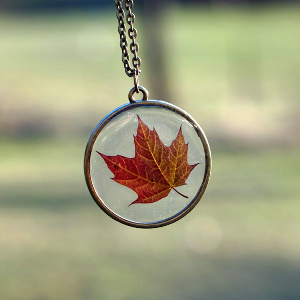 Red Maple Leaf Necklace.