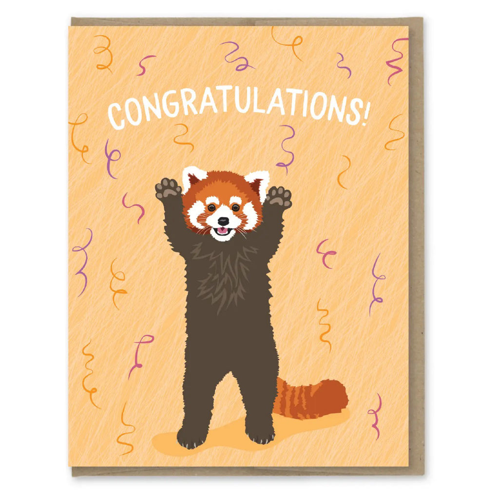 Red Panda Congratulations Card | Modern Printed Matter – Outer Layer