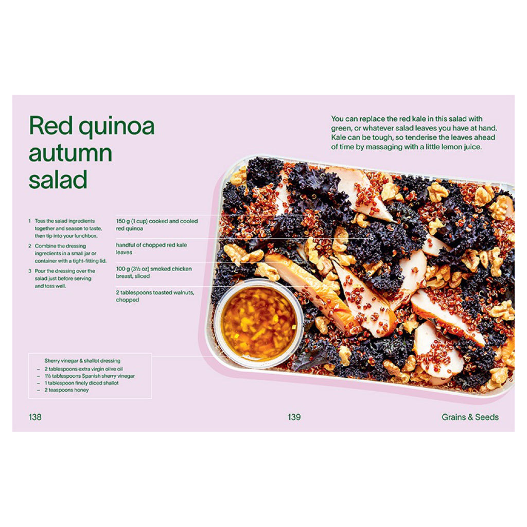 Red quinoa autumn salad.