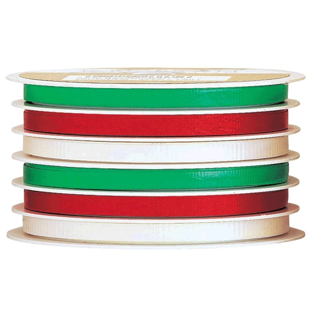 Red/Green/White 6 Channel Curling Ribbon.