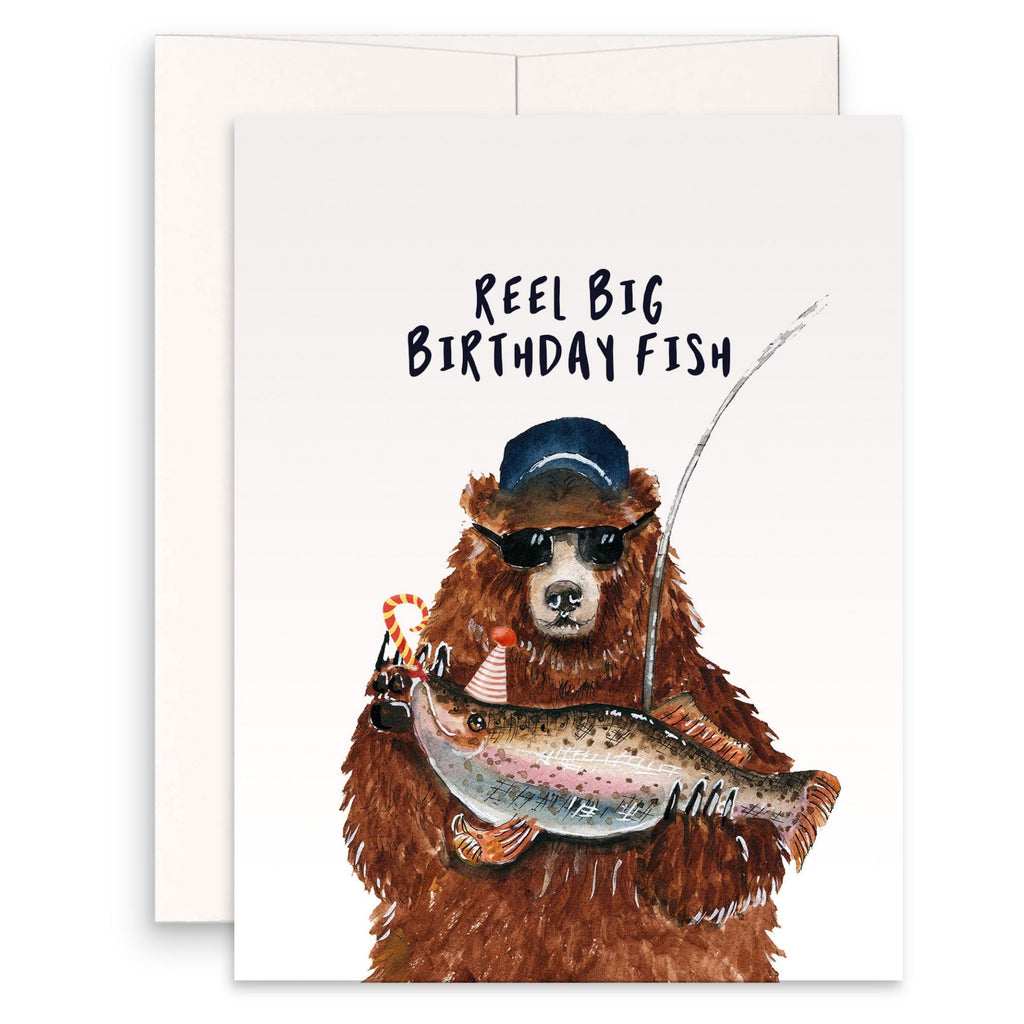 Reel Big Birthday Fishing Bear Card