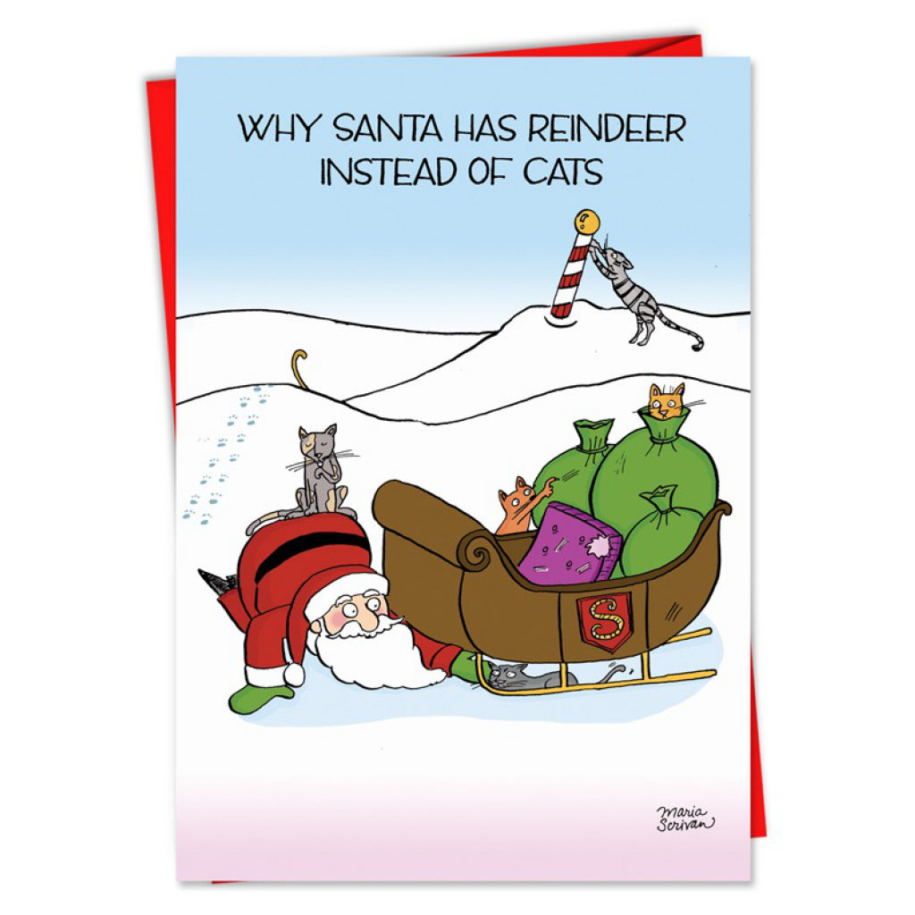 Reindeer Instead of Cats Card