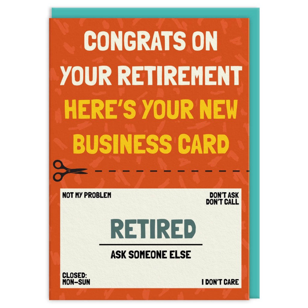 Retirement Business Card.