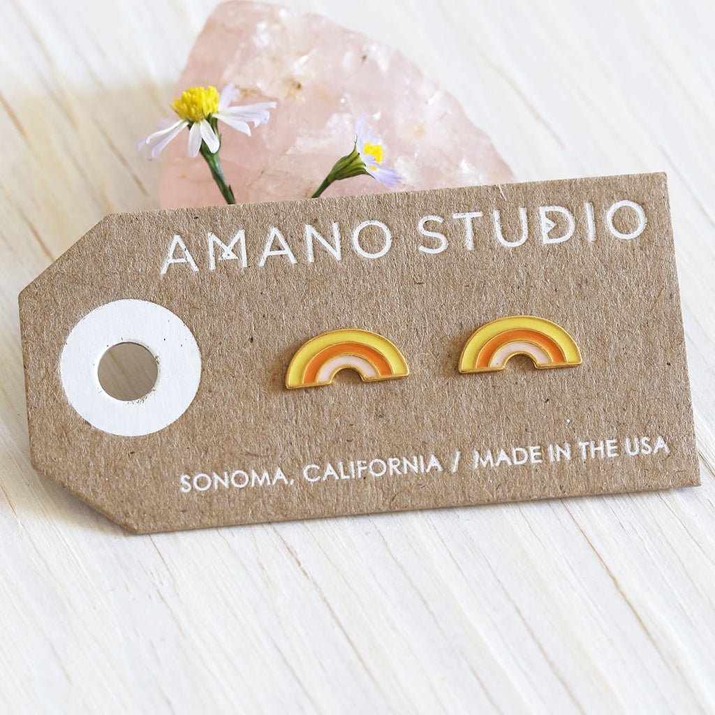 Retro Rainbow Studs Packaging