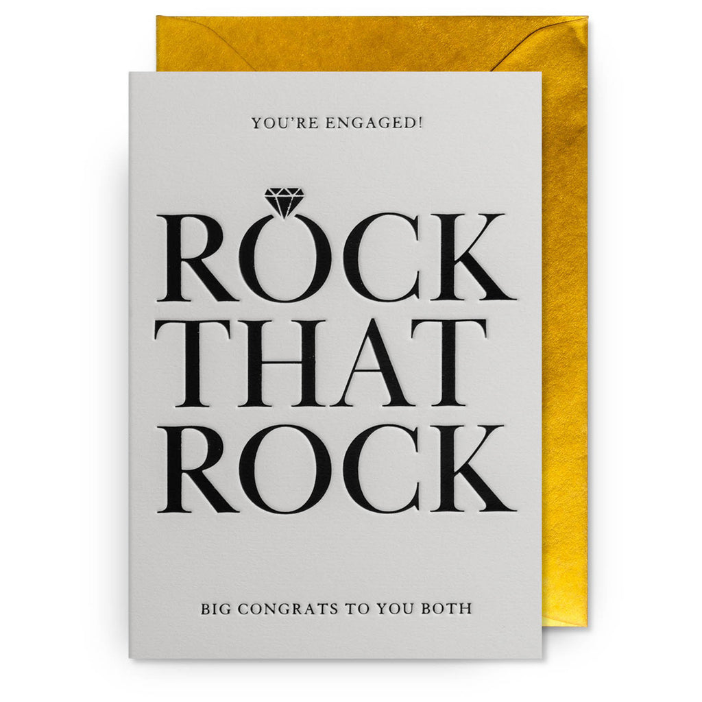 Rock That Rock Engagement Card.