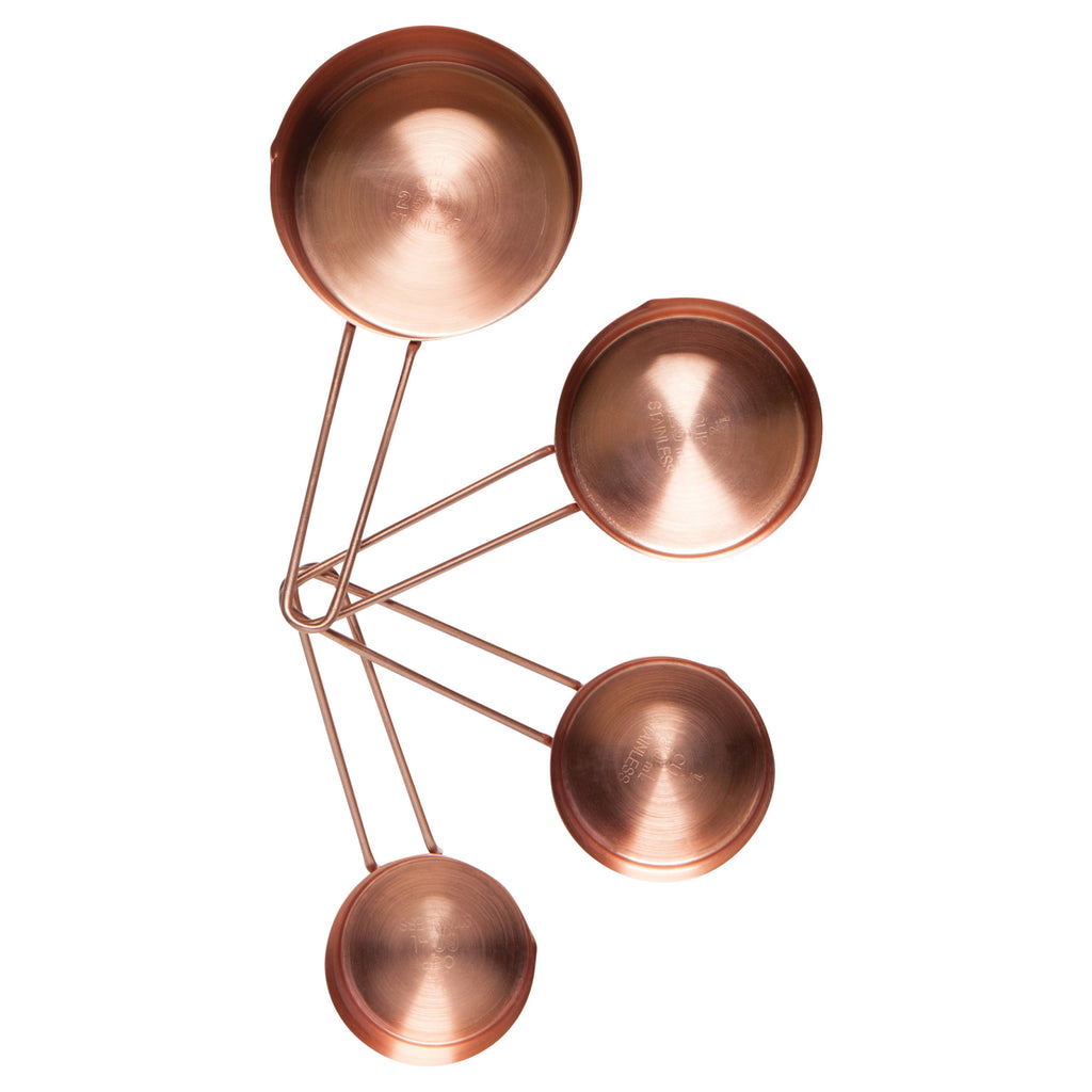 Rose Gold Measuring Cups Sizes