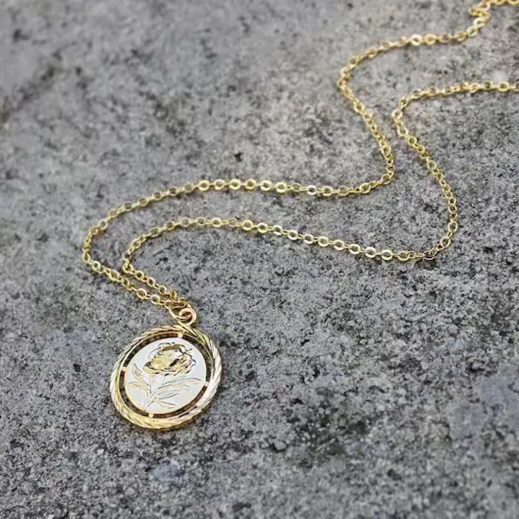 Rose Medallion Necklace.