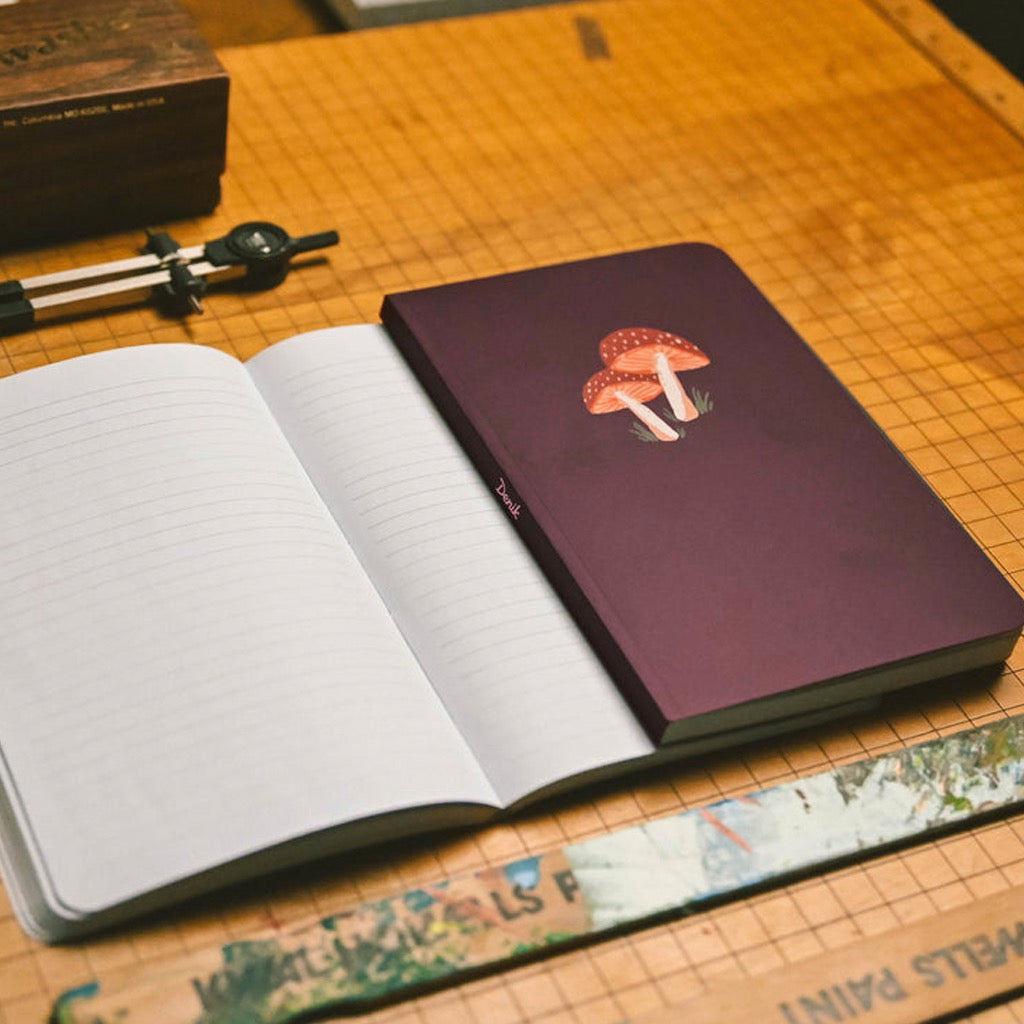 Royal Mushrooms Layflat Notebook Lifestyle
