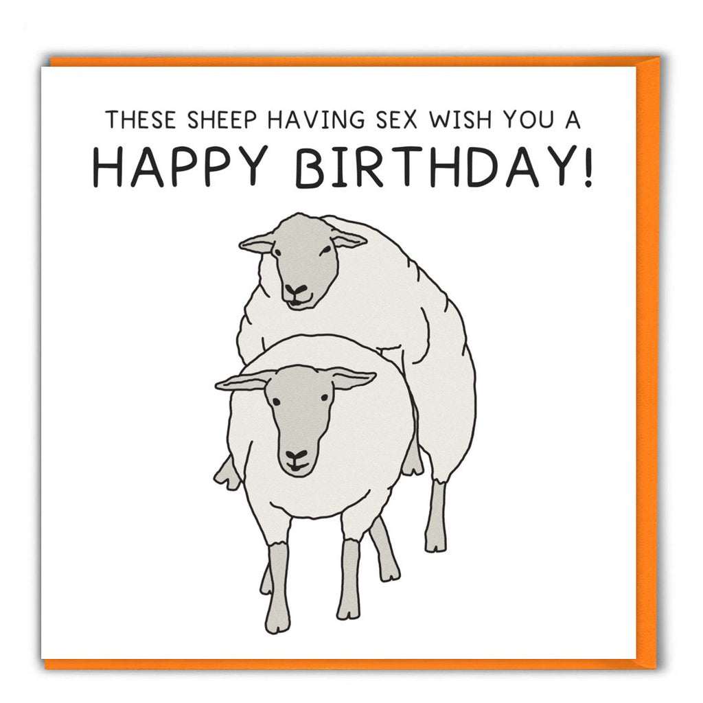 Rude Sheep Sex Birthday Card Brain Box Candy Outer Layer