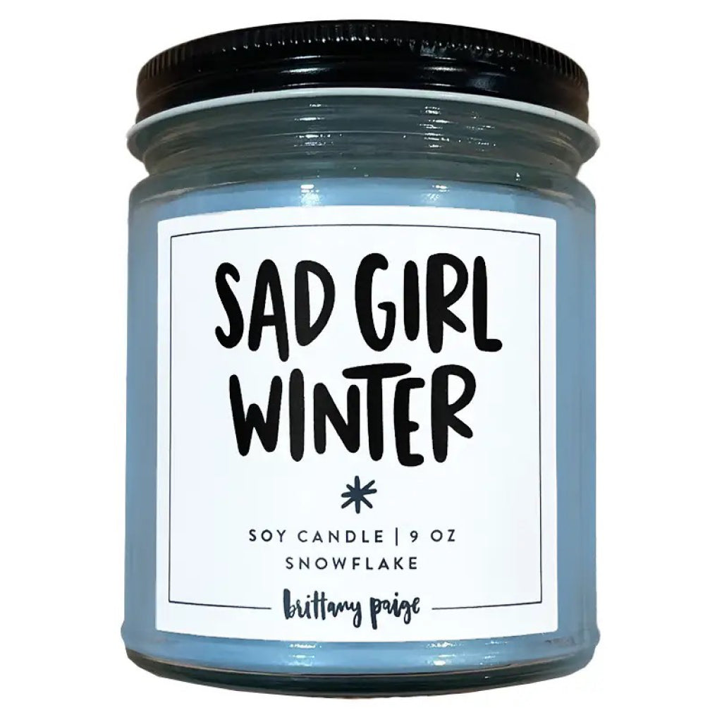 Sad Girl Winter Candle