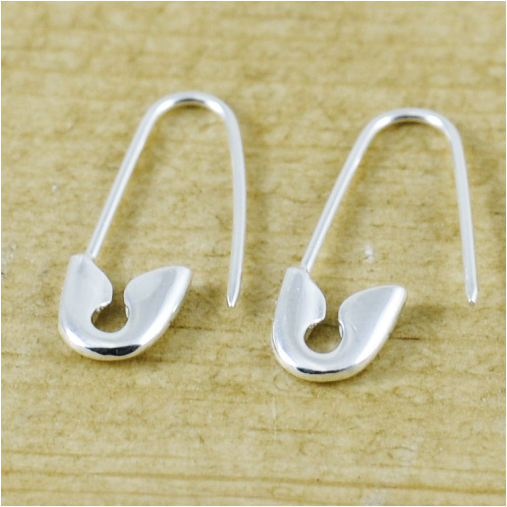 Safety Pin Hoops Polished