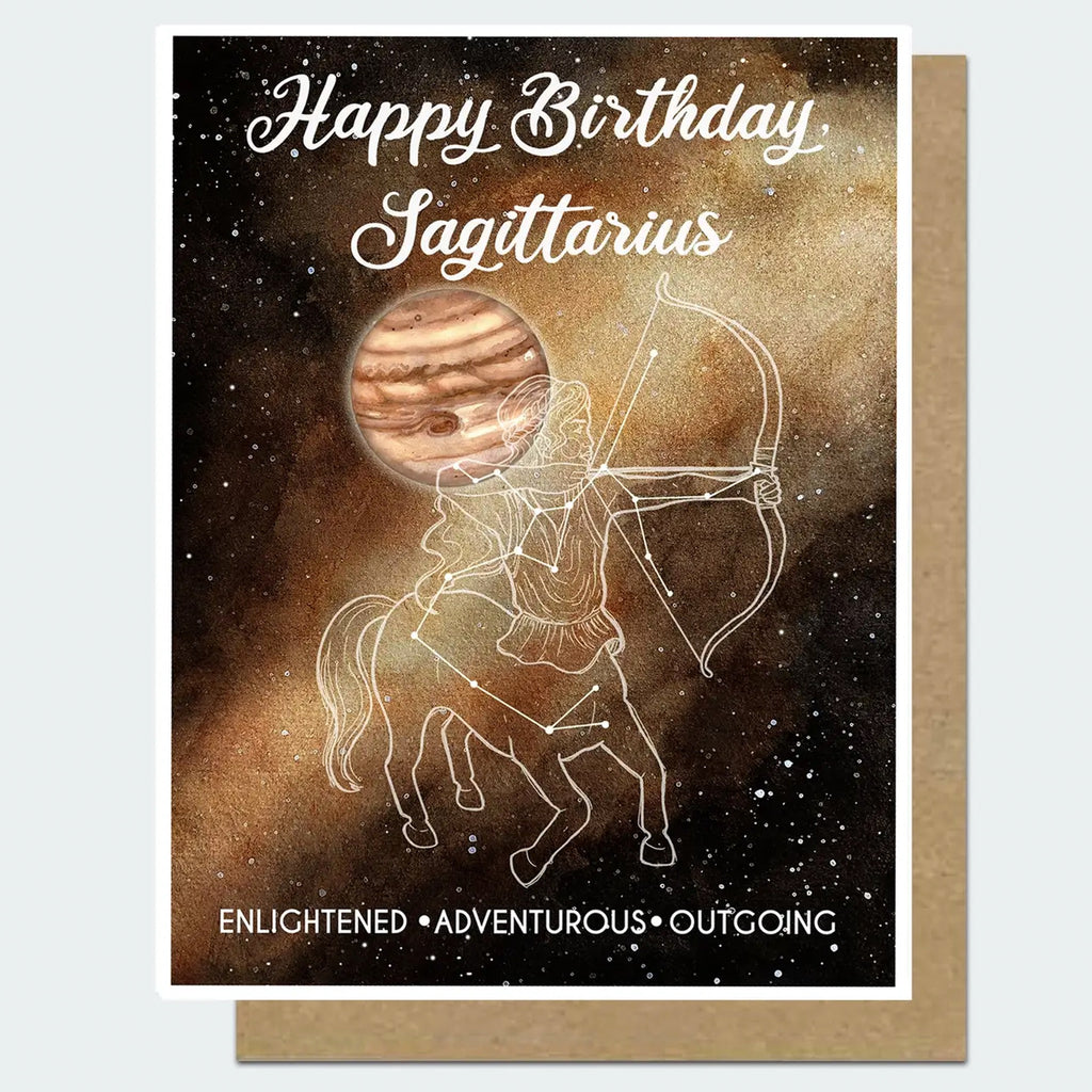 Sagittarius Astrology Birthday Card.