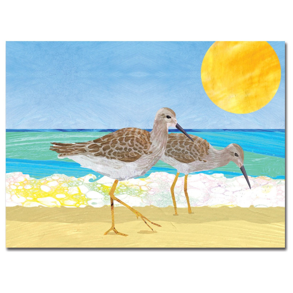 Sandpipers Beach Anniversary Card.
