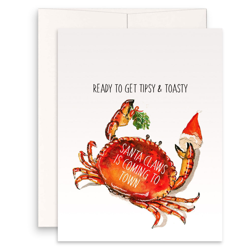 Santa Claws Crab Holiday Card