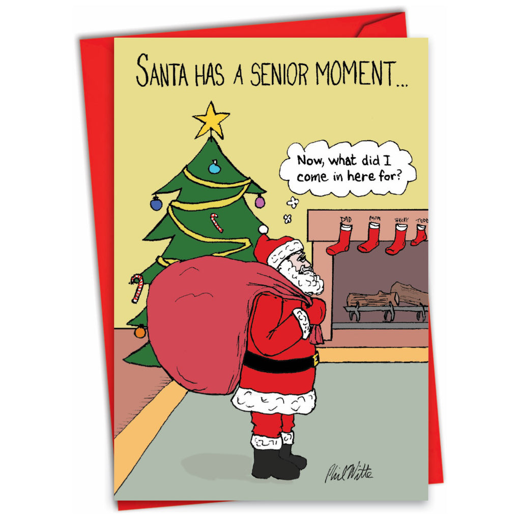 Santa Senior Moment Christmas Card.