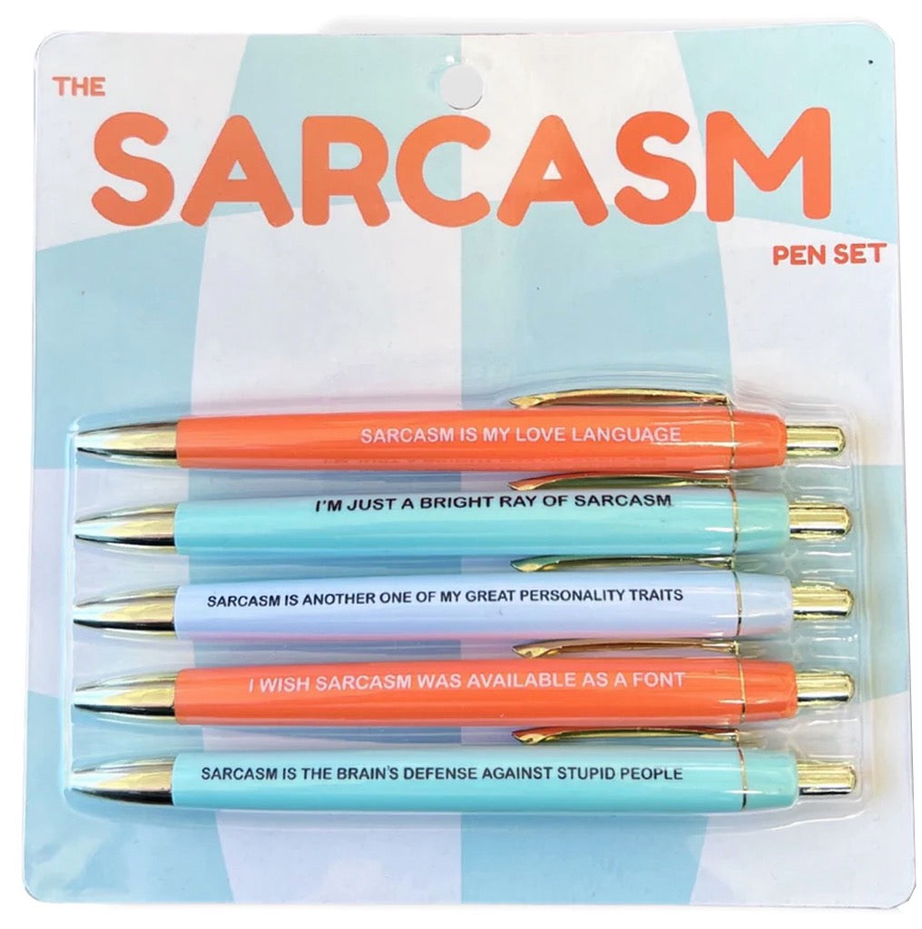 Sarcasm Pen Set of 5.