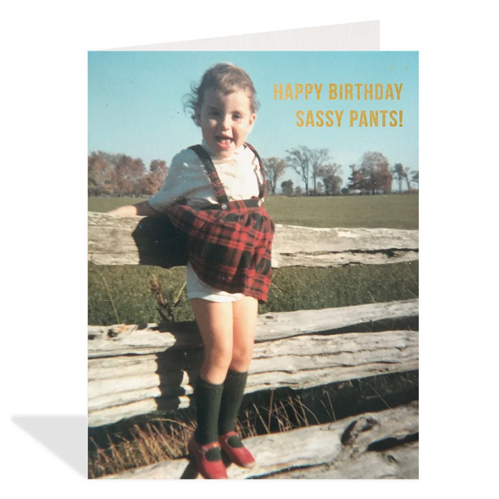 Sassy Pants Birthday Card.