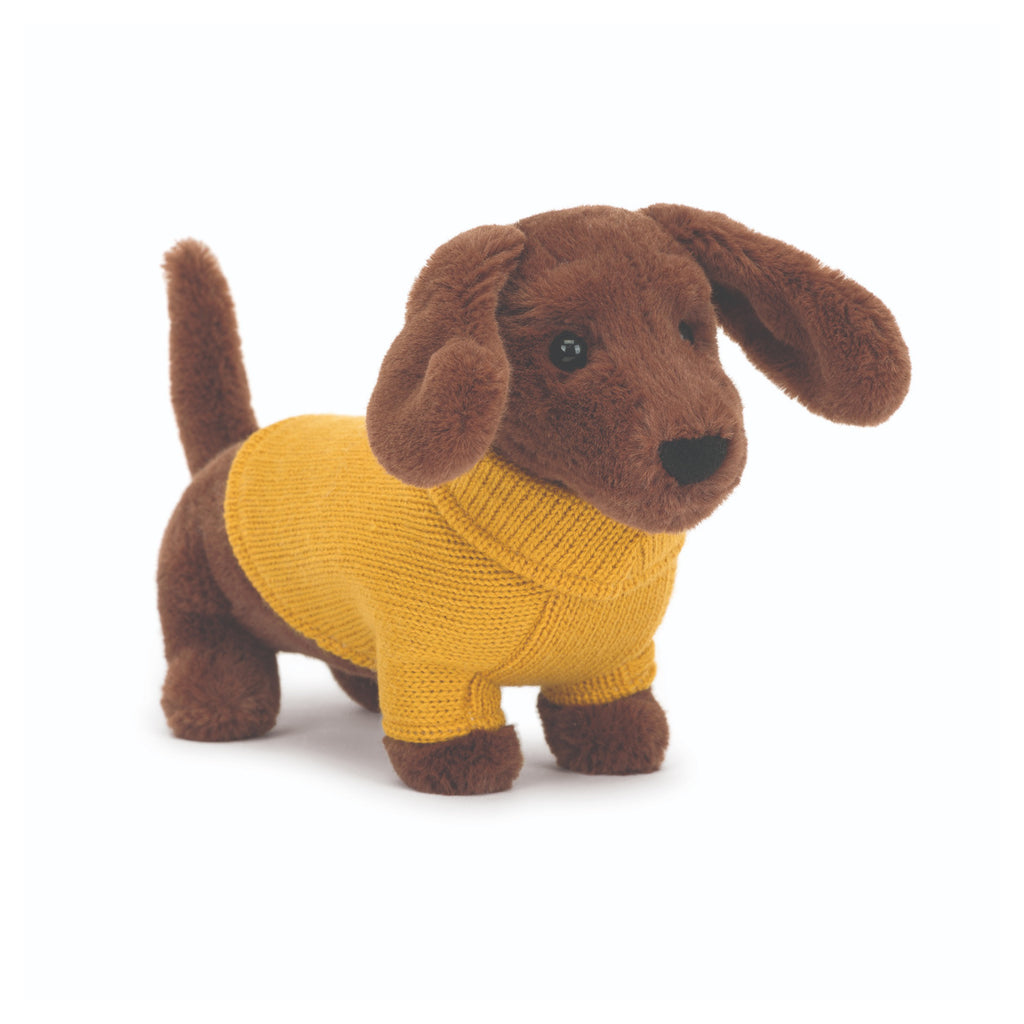 Sausage Dog Yellow Sweater
