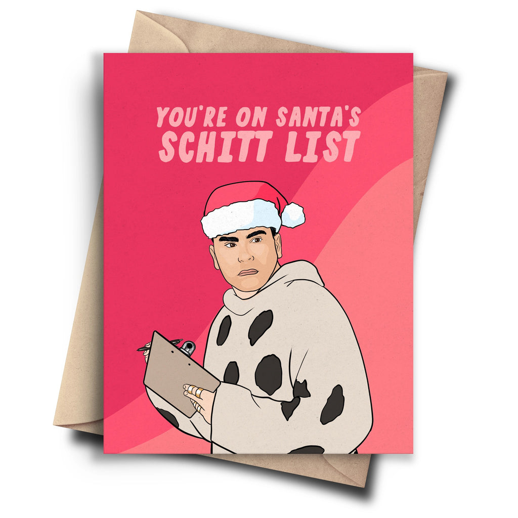 Schitt's Creek Schitt List Christmas Card.