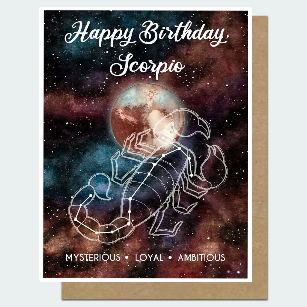 Scorpio Astrology Birthday Card.