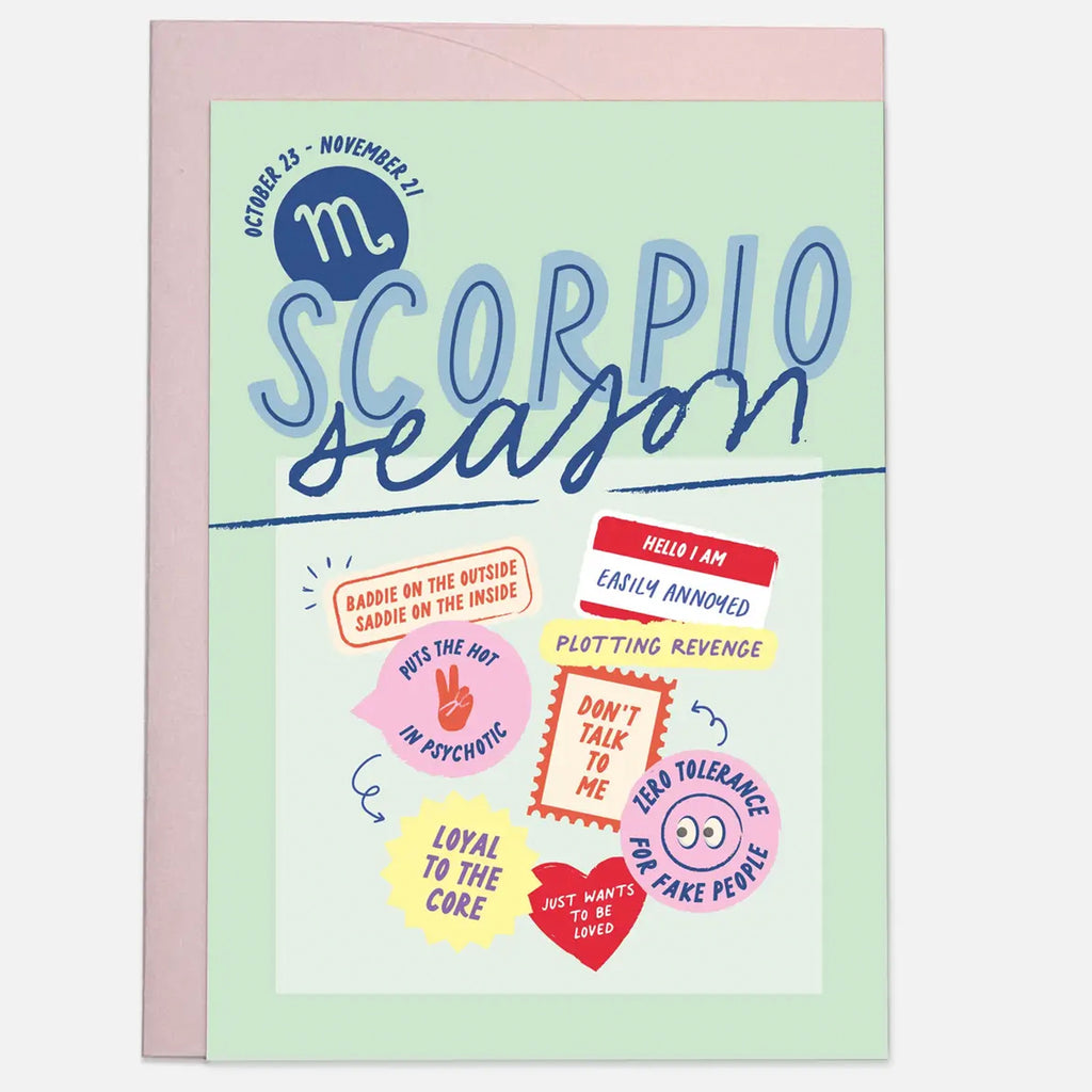 Scorpio Season Birthday Card.