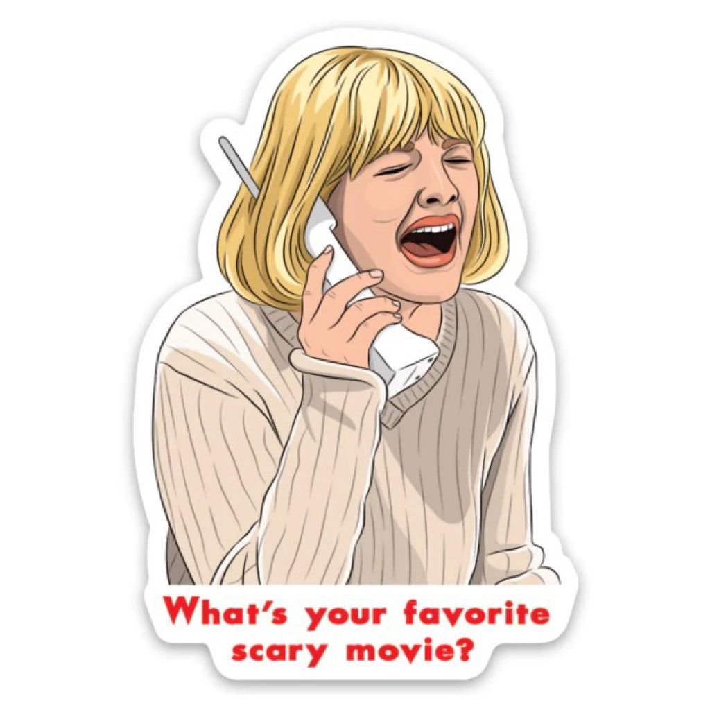 Scream Scary Movie Die Cut Sticker.