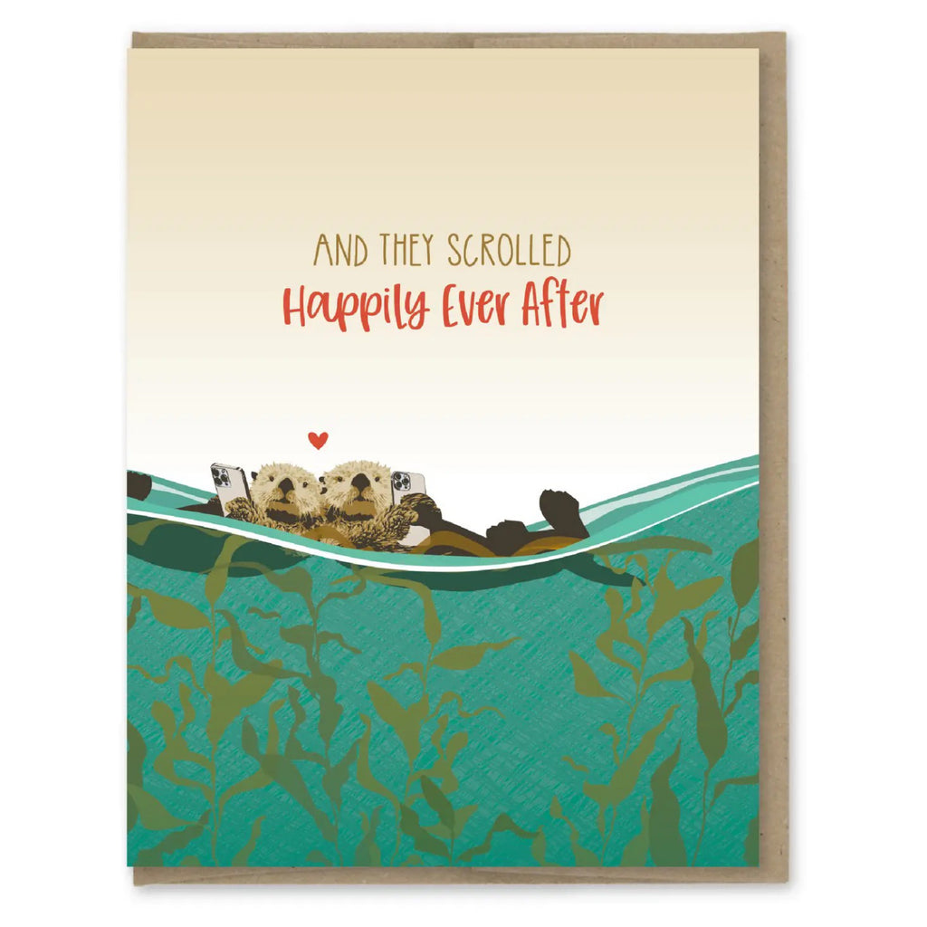 Scrolled Ever After Wedding Card.