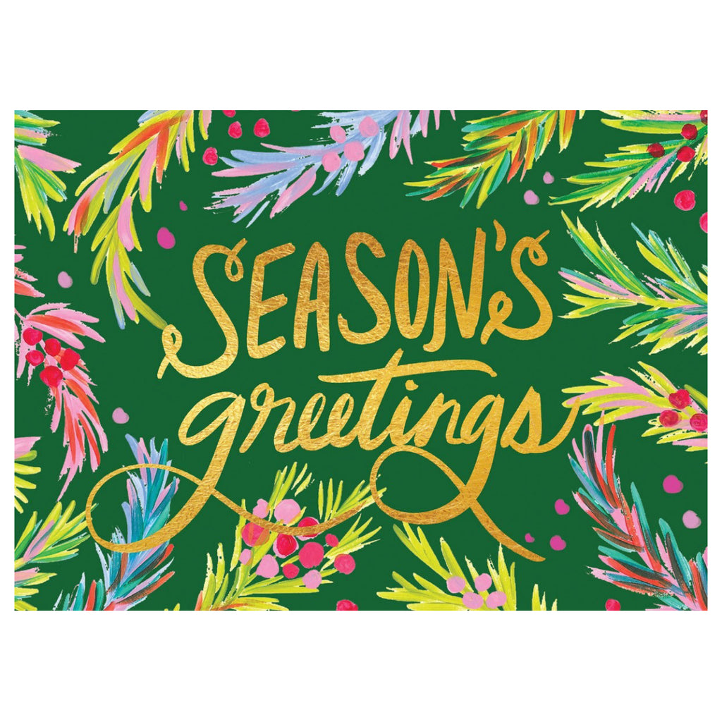 Seasons Greeting Boughs Boxed Holiday Cards