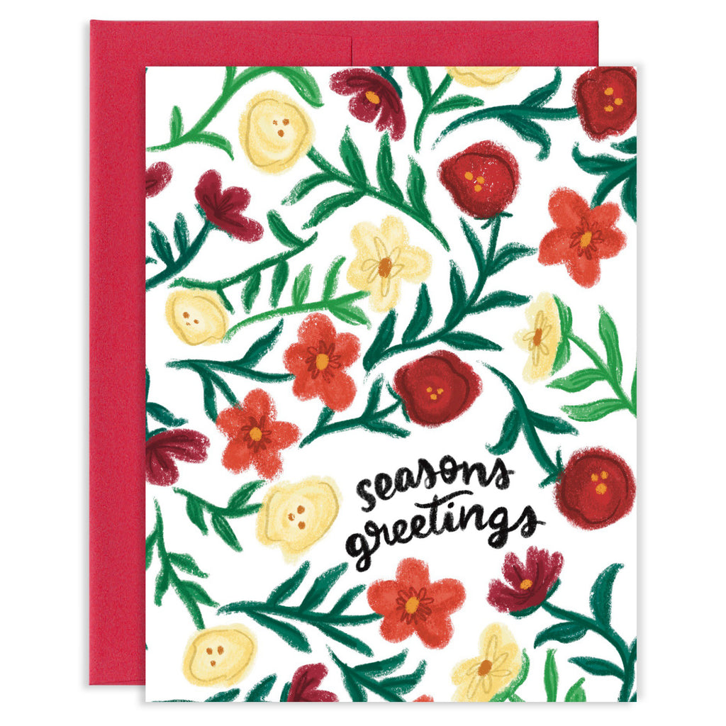 Seasons Greetings Floral Boxed Holiday Cards