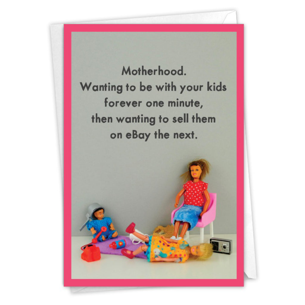 Sell Your Kids On eBay Mothers Day Card