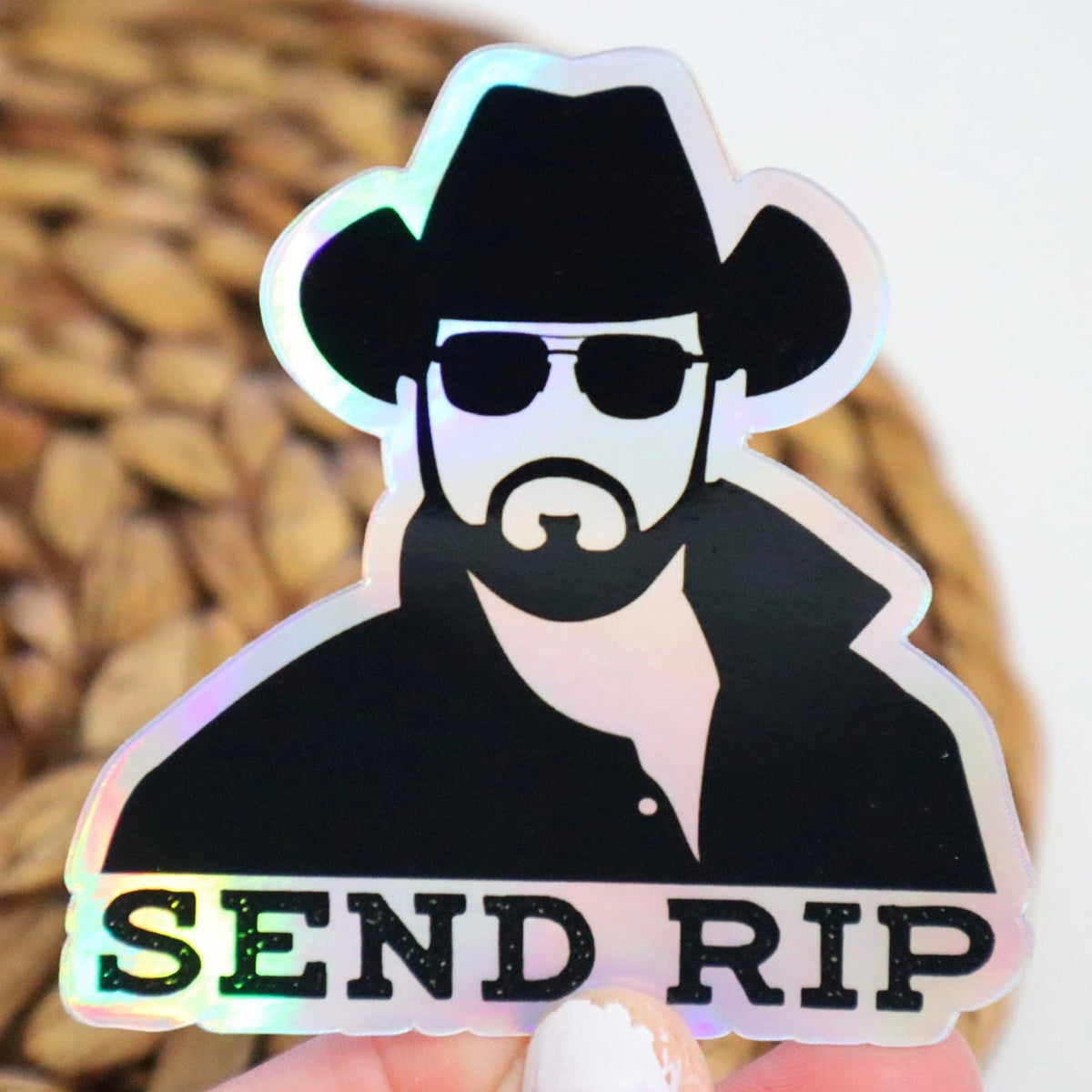 Send RIP Holographic Sticker | Ace the Pitmatian Co – Outer Layer