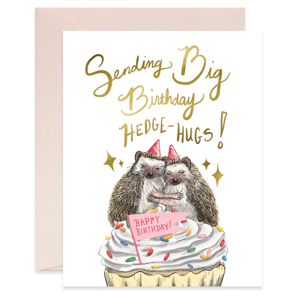 Sending Big Hedge Hugs Birthday Card