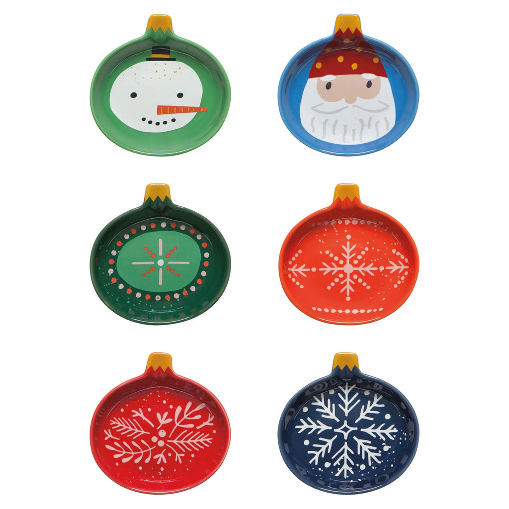 Set of 6 Christmas Charms shaped pinch bowls.