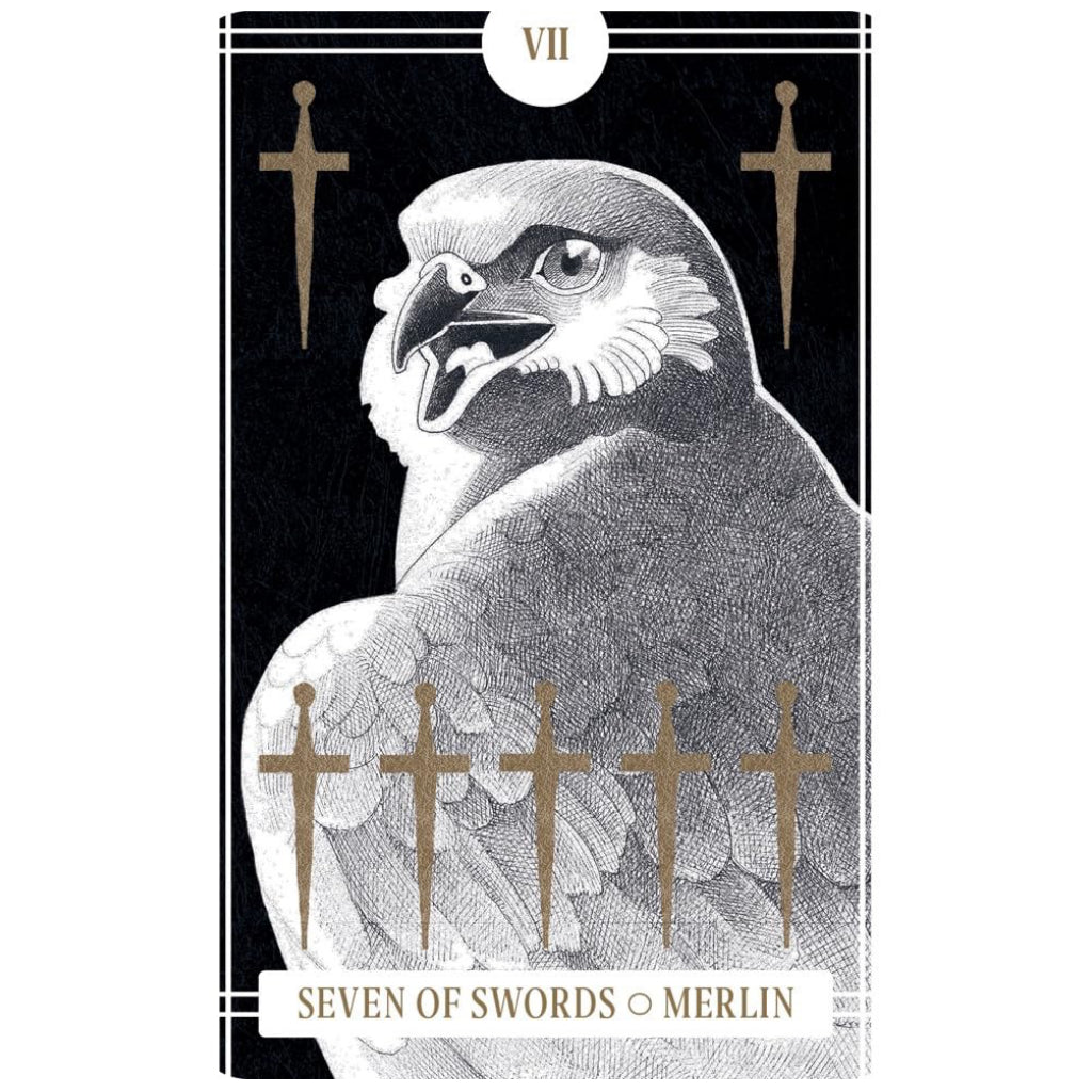 Seven of swords card.