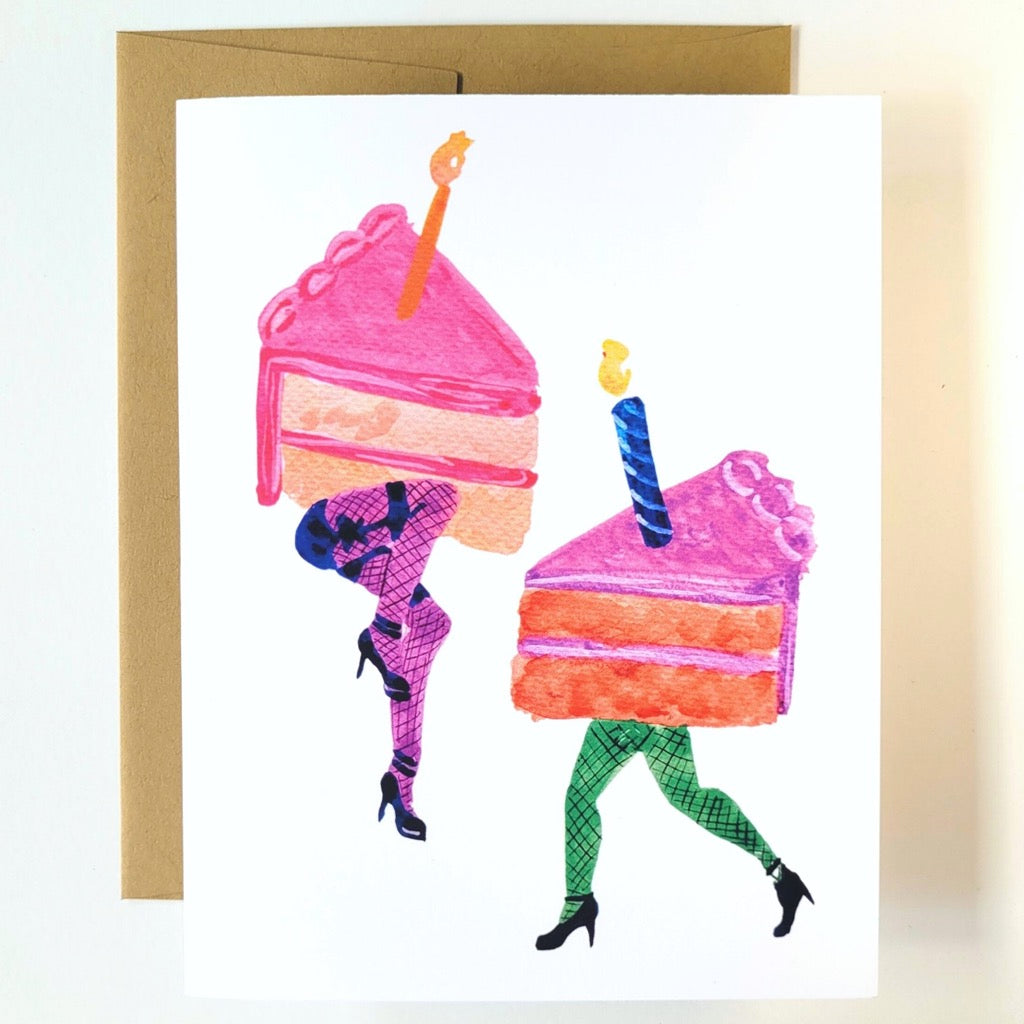 Sexy Cake Legs Birthday Card