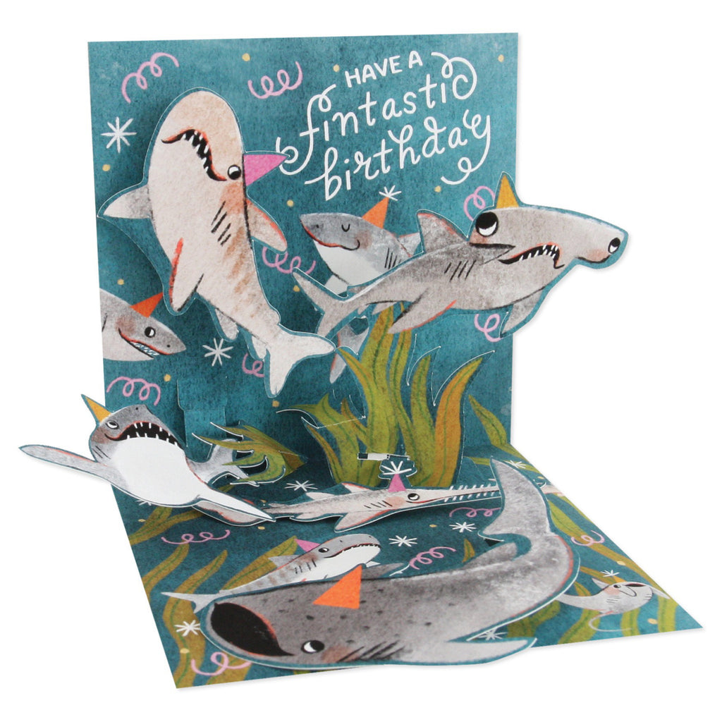 Sharks Pop Up Birthday Card
