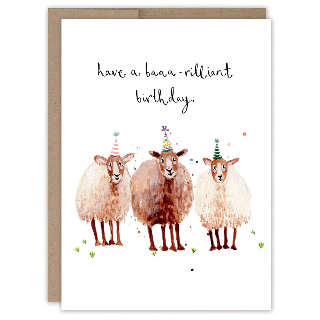 Baaa Sheep Baaa-rilliant Birthday Card | Biely & Shoaf – Outer Layer