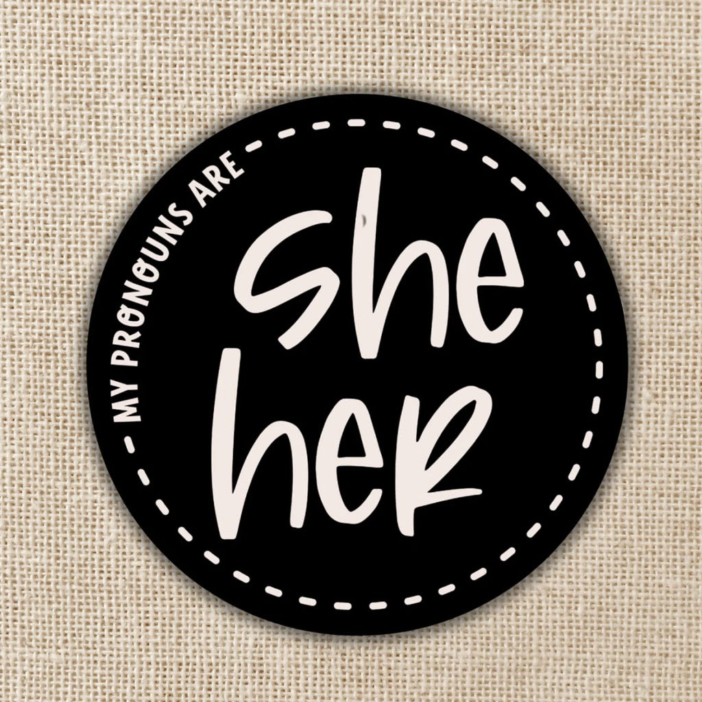 SheHer Pronoun Sticker