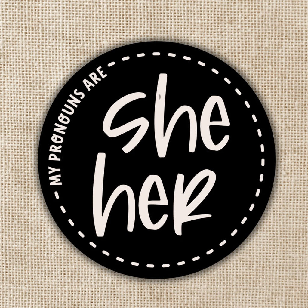 She Sticker She/Her Pronoun Sticker | Wildly Enough – Outer Layer