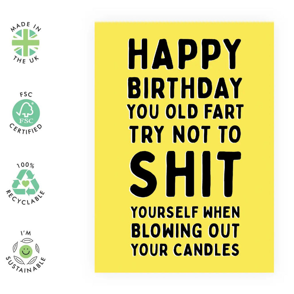 Shit Yourself Birthday Card specs.